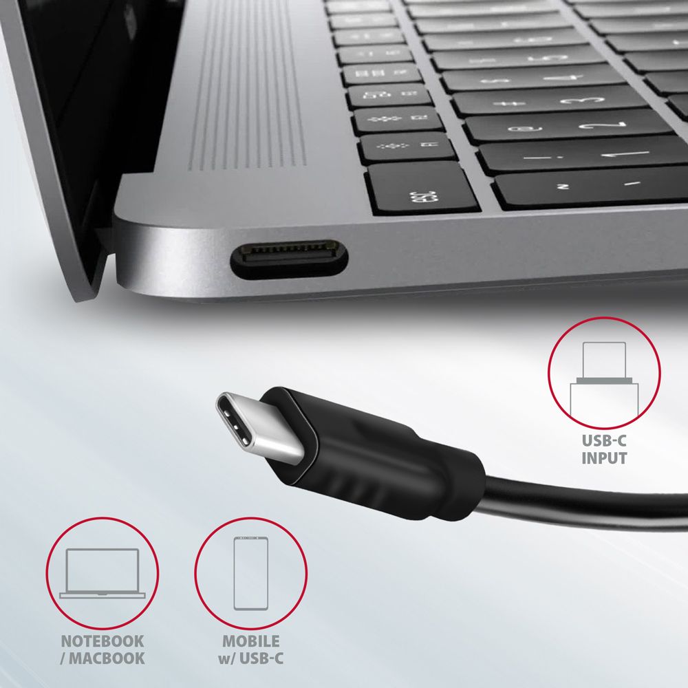 HMC-5G21 USB-C 10Gbps SPEEDSTER 5in1 hub