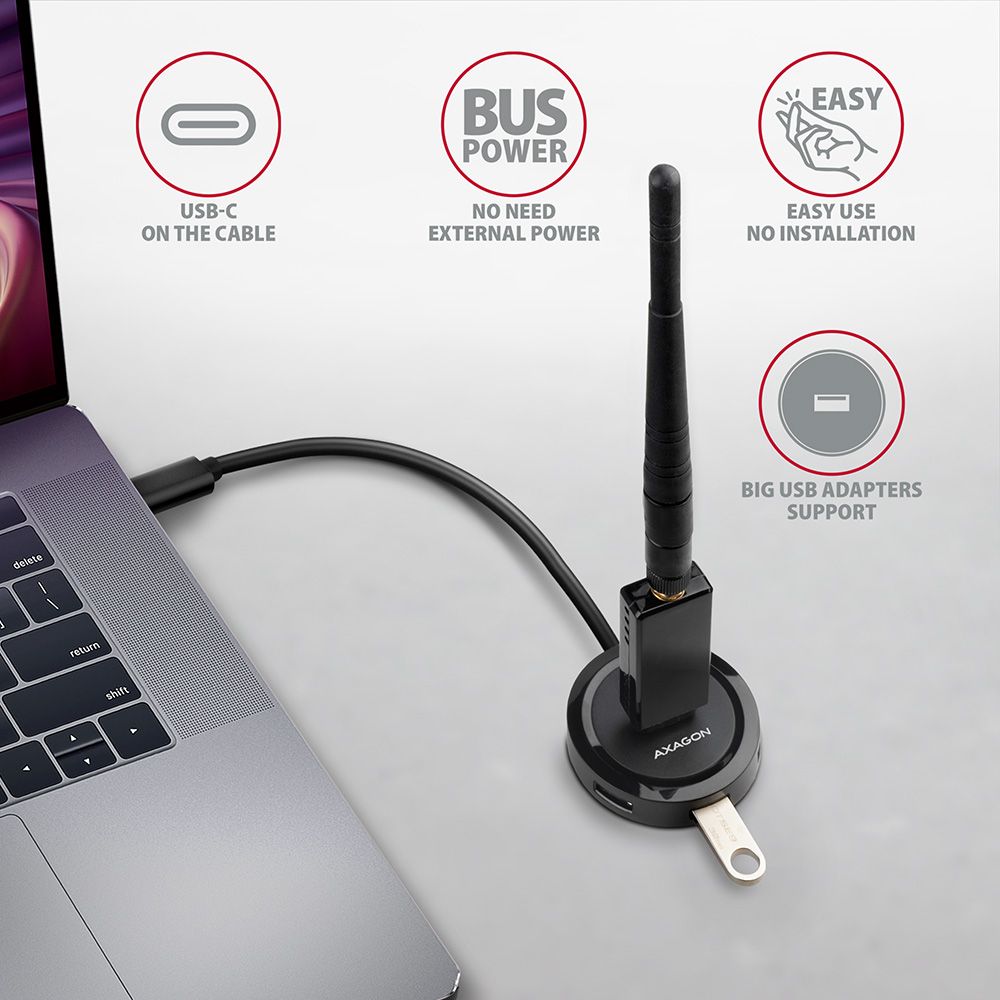 HUE-P1C SuperSpeed USB-C ROUND hub
