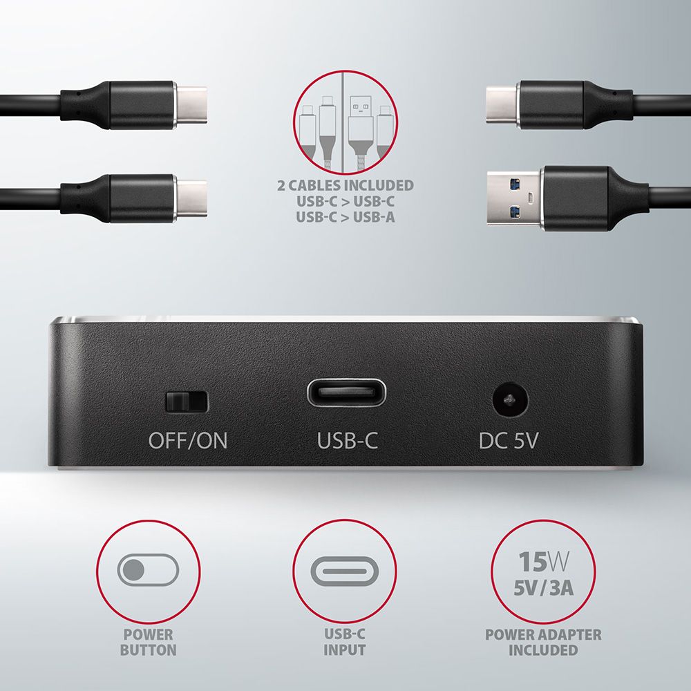 ADSA-M2C SuperSpeed USB-C 10Gbps dual M.2 NVMe dock