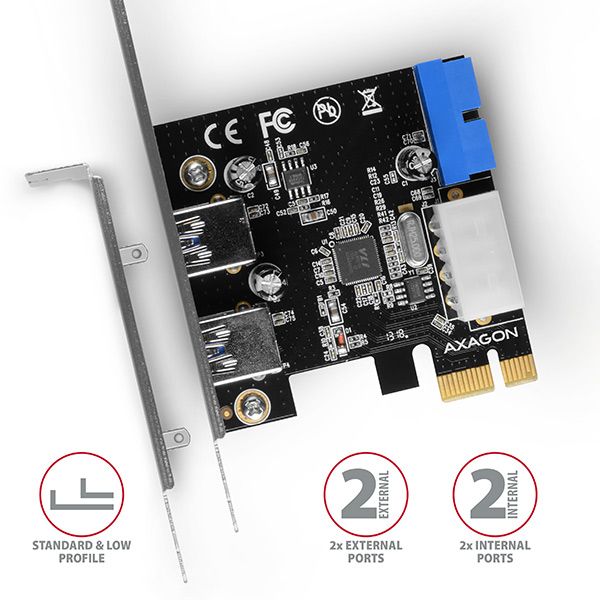 PCEU-232VL PCIe řadič 2+2x SuperSpeed USB