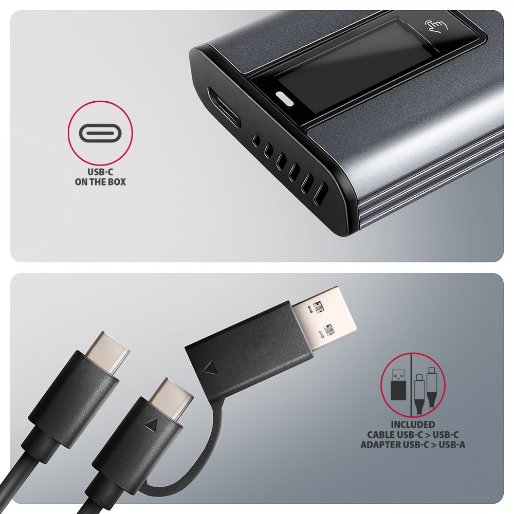 EEM2-SD2 USB-C 10Gbps - M.2 NVMe & SATA SSD DISPLAY box
