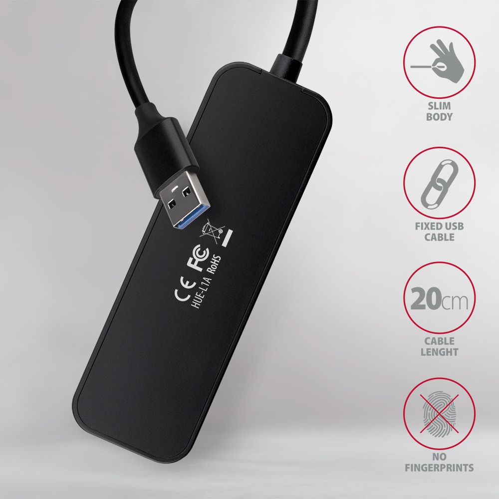 HUE-L1A SuperSpeed USB-A TRAVEL hub
