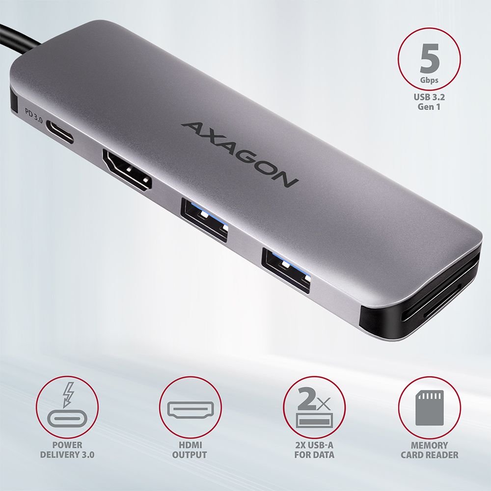 HMC-5 SuperSpeed USB-C COMBO 5in1 hub