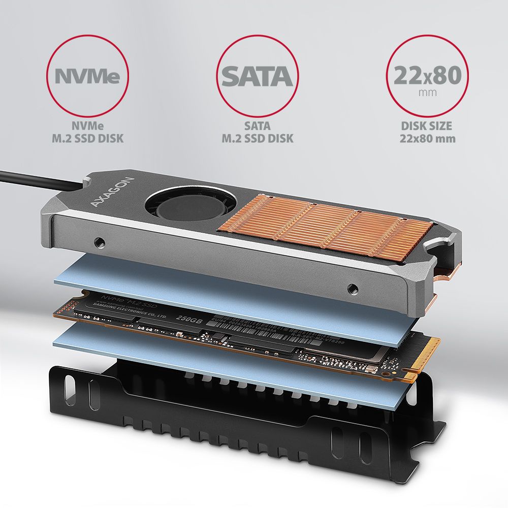 CLR-M2FAN heatsink for M.2 SSD