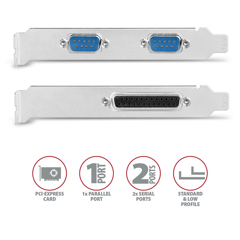 PCEA-PSN PCIe řadič 1× parallel + 2× serial