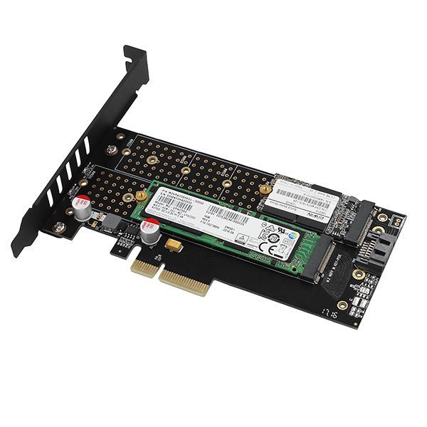 PCEM2-DC PCIe NVMe+SATA M.2 adapter