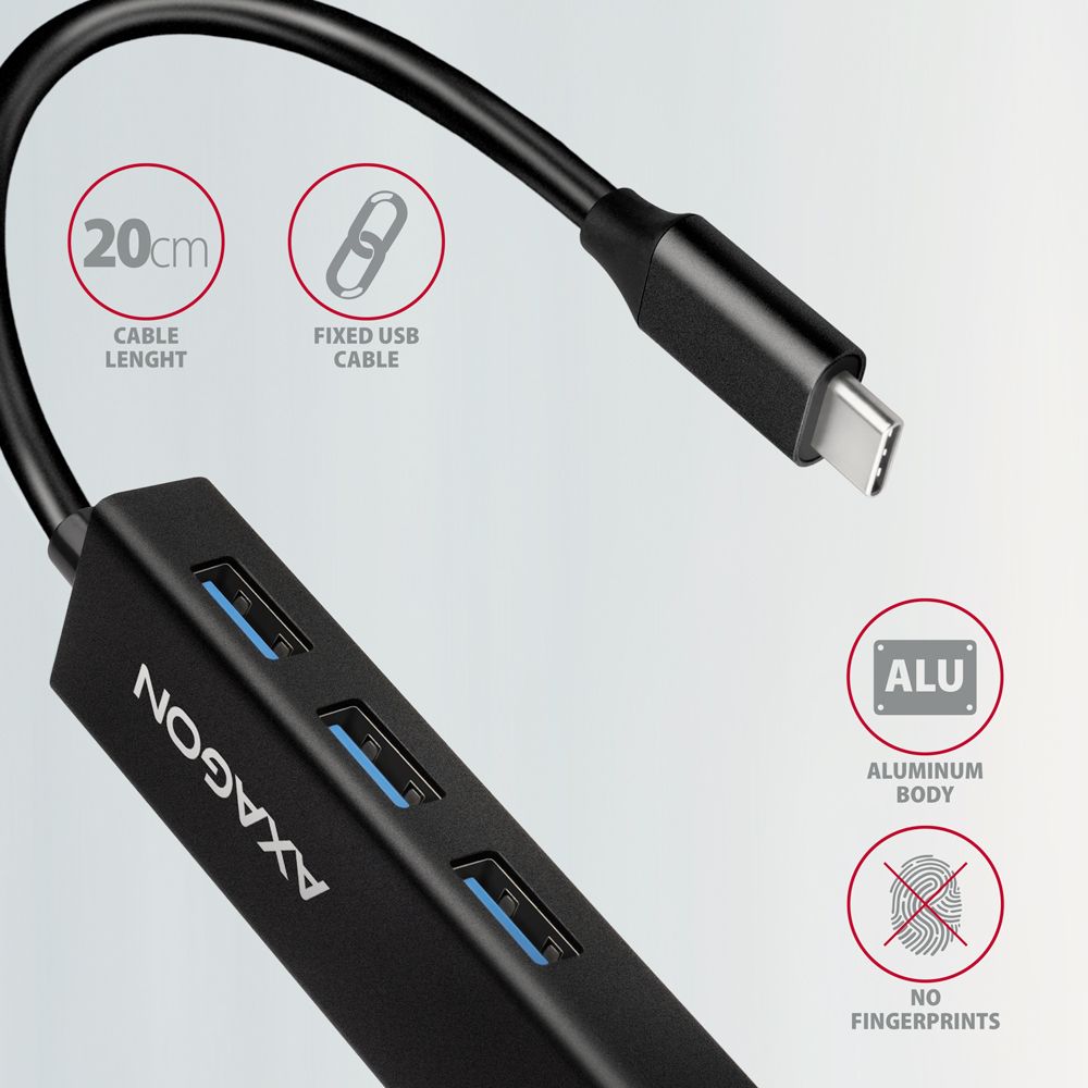 HMC-GL3A SuperSpeed USB-C hub + gigabit LAN