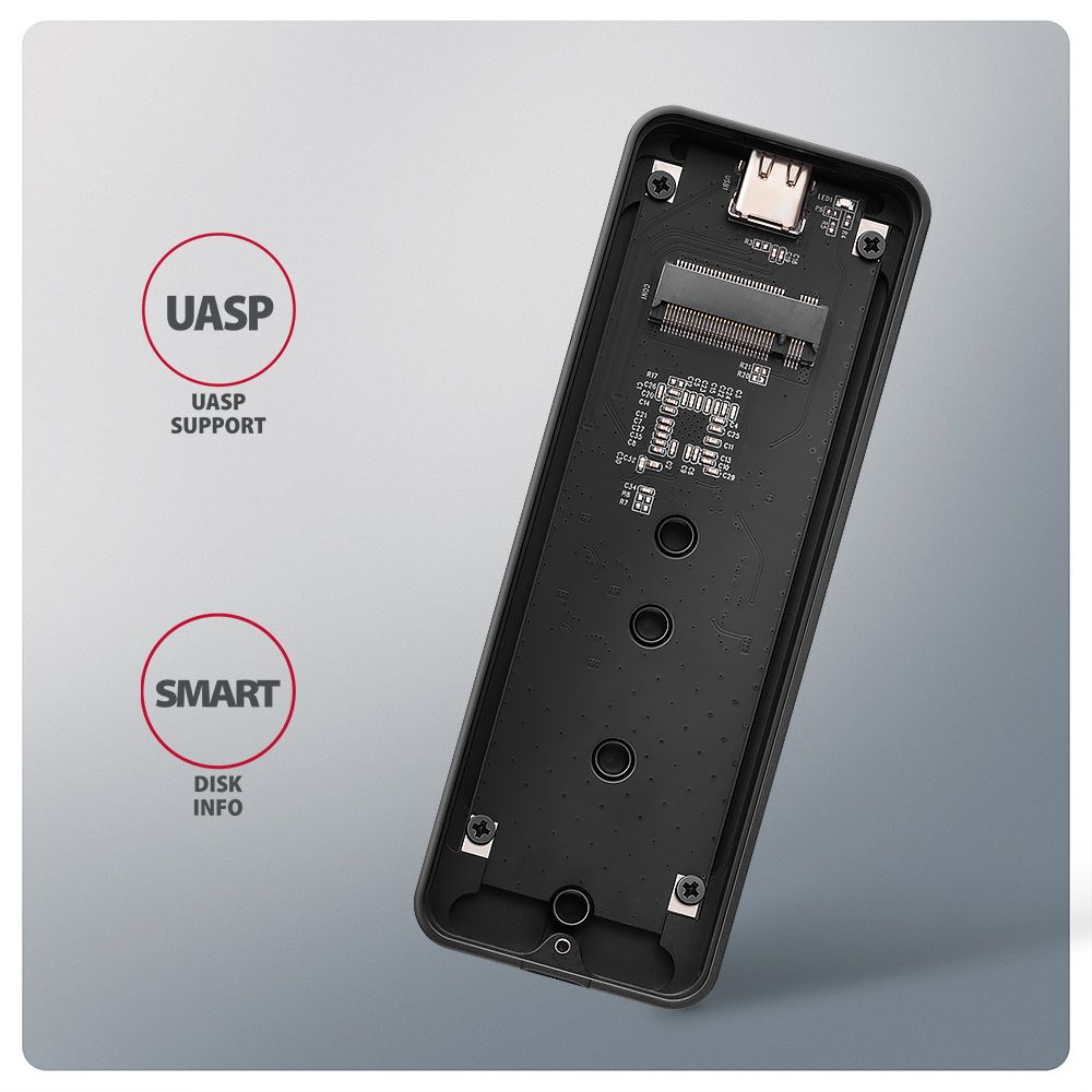 EEM2-20G USB-C 20Gbps - M.2 NVMe SSD ARMORED box
