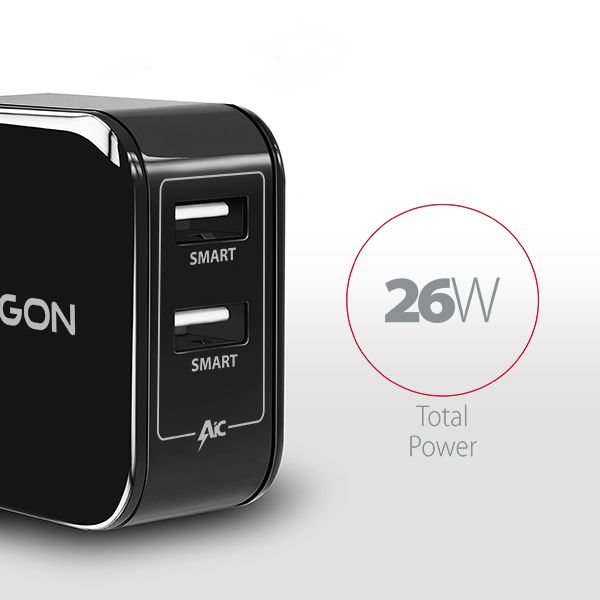 ACU-5V4 2.6A + 2.6A wall charger