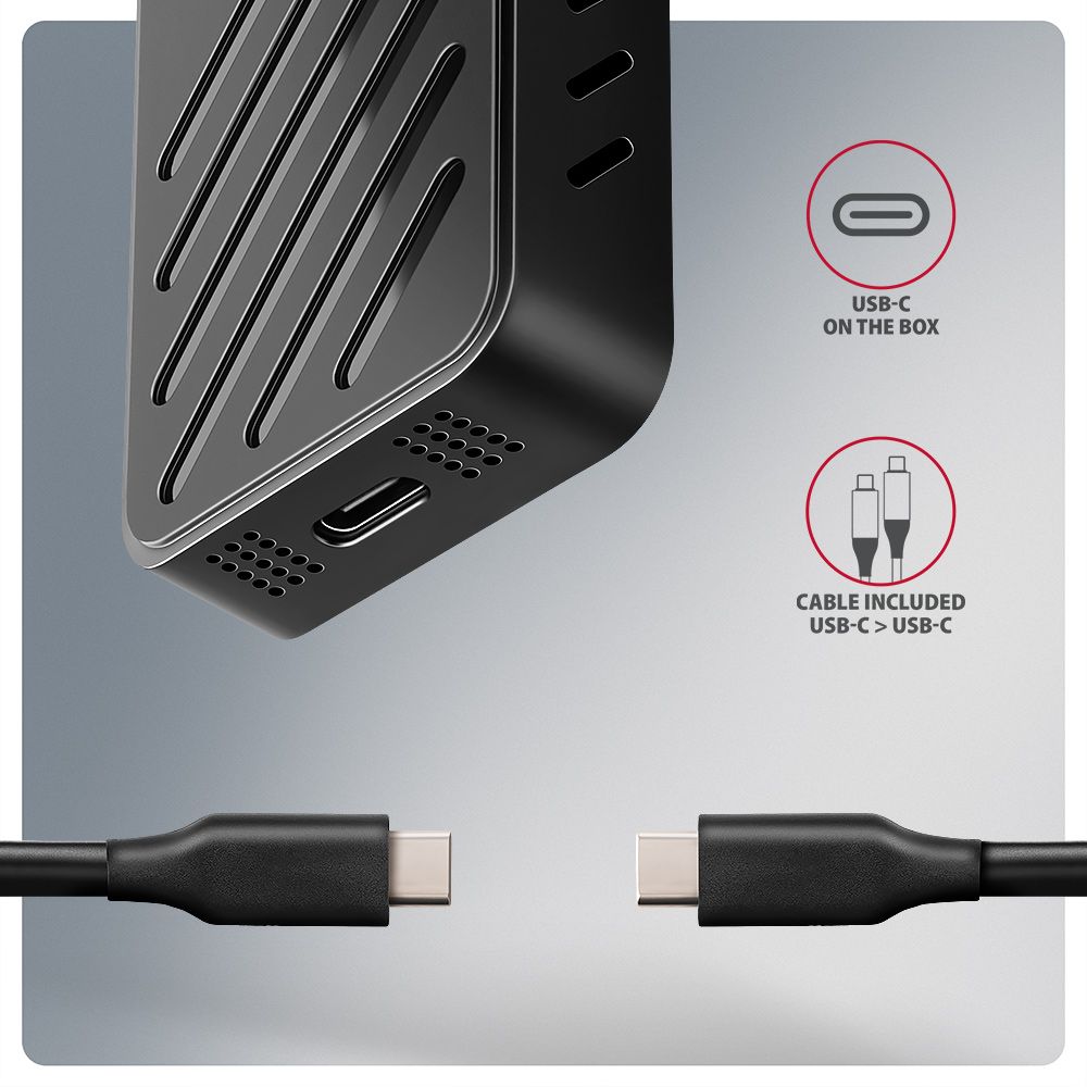 EEM2-20G USB-C 20Gbps - M.2 NVMe SSD ARMORED box