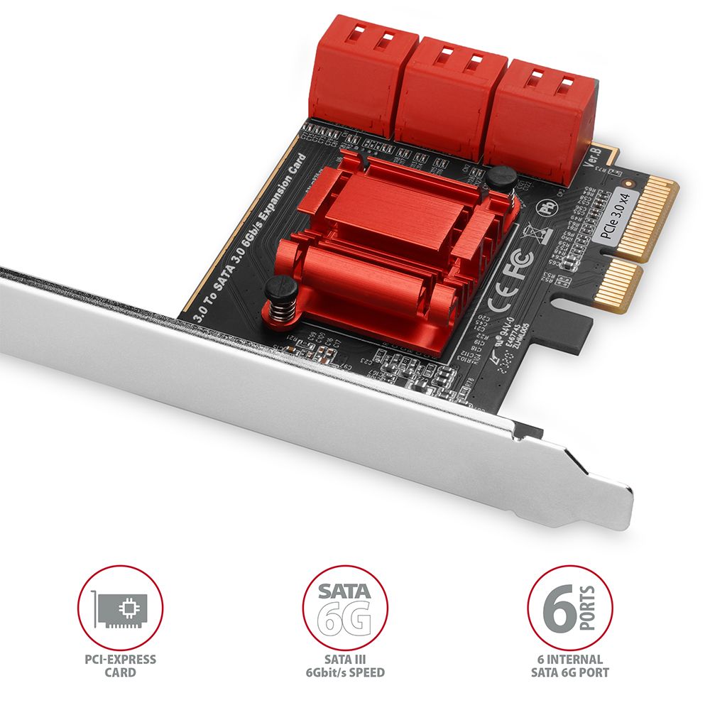 PCES-SA6 PCIe controller 6× SATA 6G