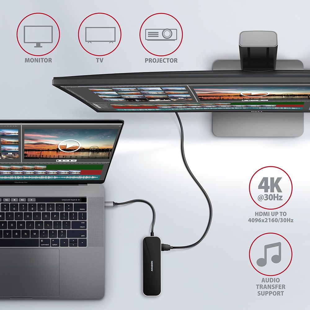 HMC-6GL SuperSpeed USB-C COMBO 6in1 hub