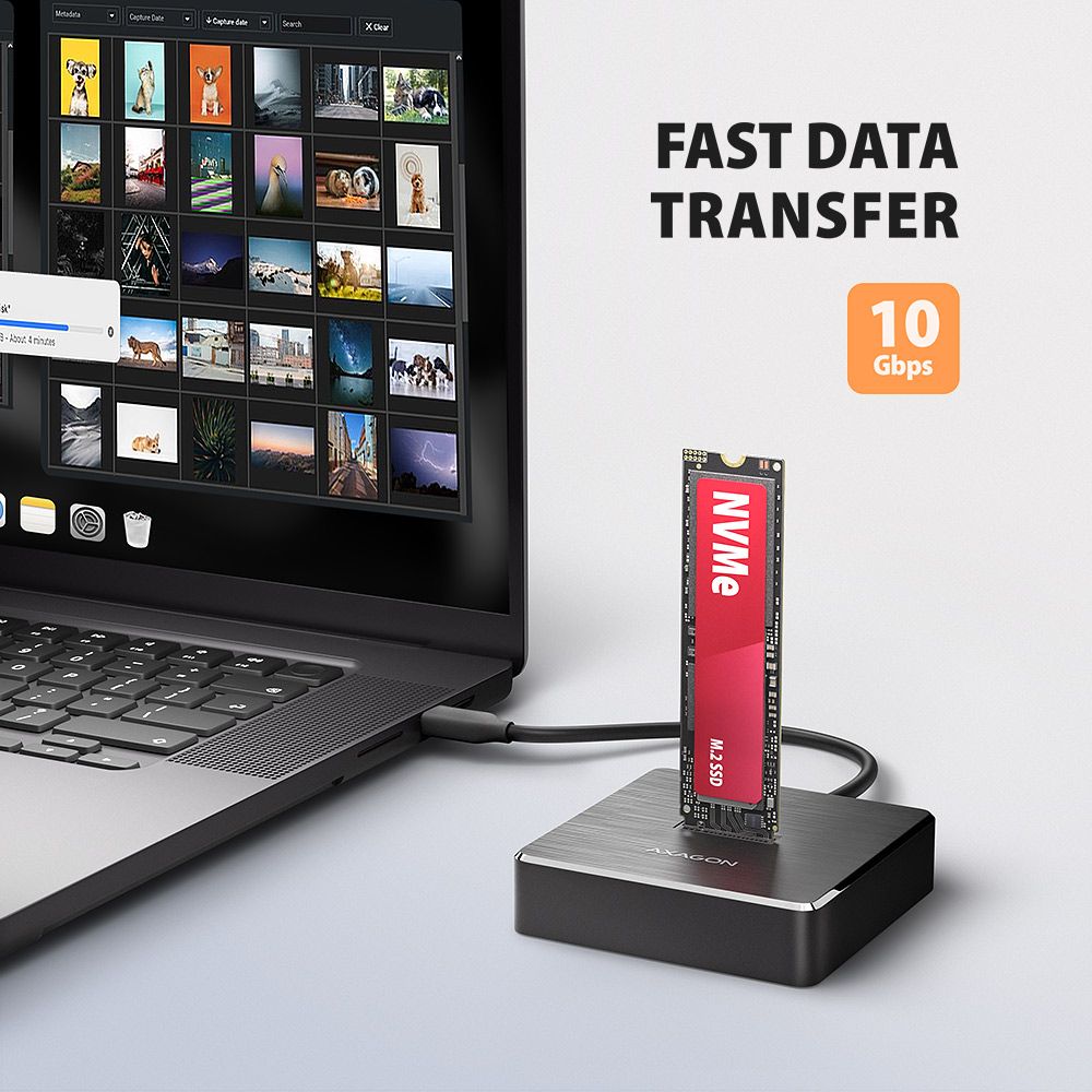 ADSA-M2C11 USB-C 10Gbps dokovací stanice pro M.2 NVMe / SATA SSD