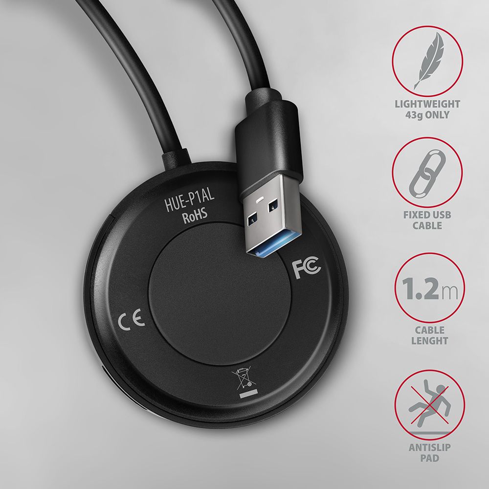 HUE-P1AL SuperSpeed USB-A ROUND hub