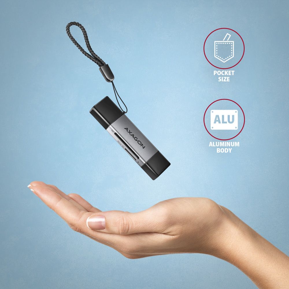 CRE-DAC SuperSpeed USB-C + USB-A card reader