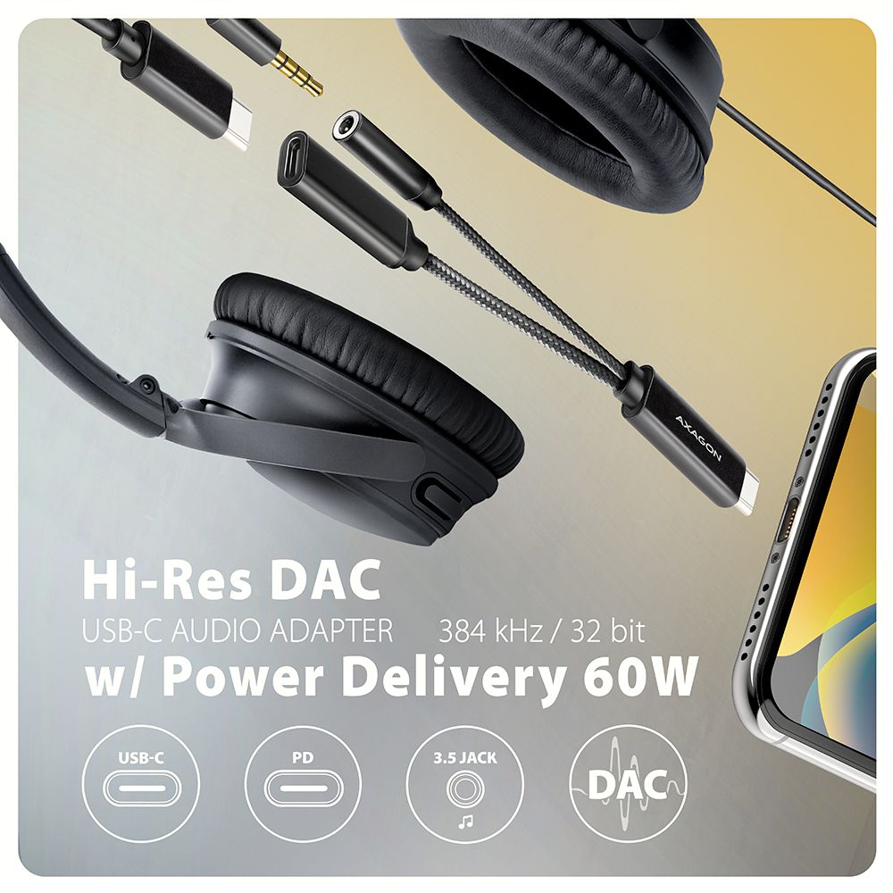 ADA-HCPD USB-C - Hi-Res DAC audio adapter PD 60 W