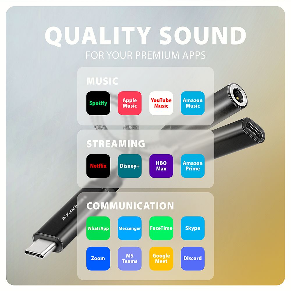 ADA-HCPD USB-C - Hi-Res DAC audio adapter PD 60 W