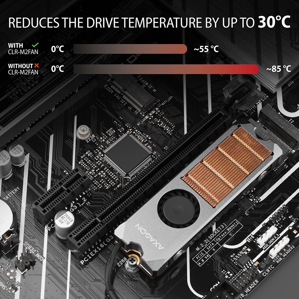 CLR-M2FAN heatsink for M.2 SSD