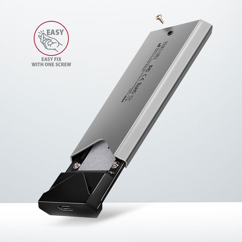 EEM2-UG2 USB-C 10Gbps - M.2 NVMe SSD SILVER ARROW box