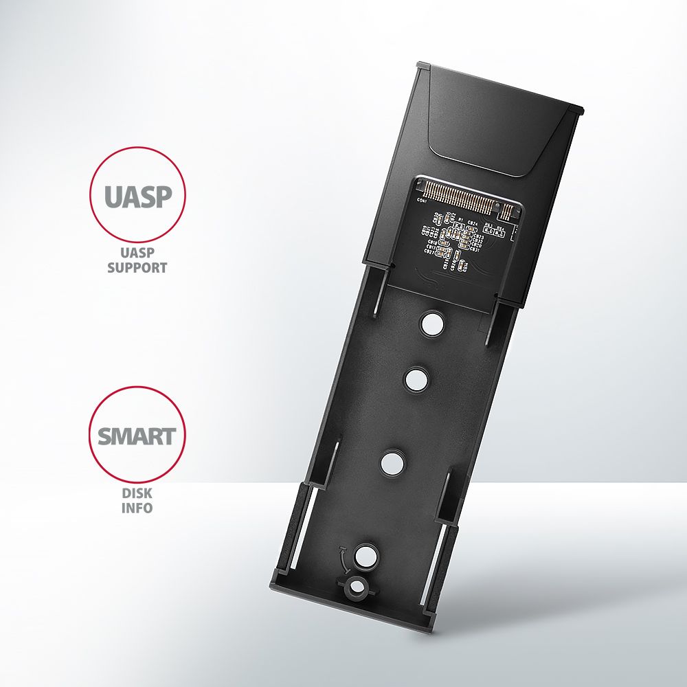 EEM2-GTS2 USB-C 10Gbps - M.2 NVMe & SATA SSD THIN SCREWLESS box