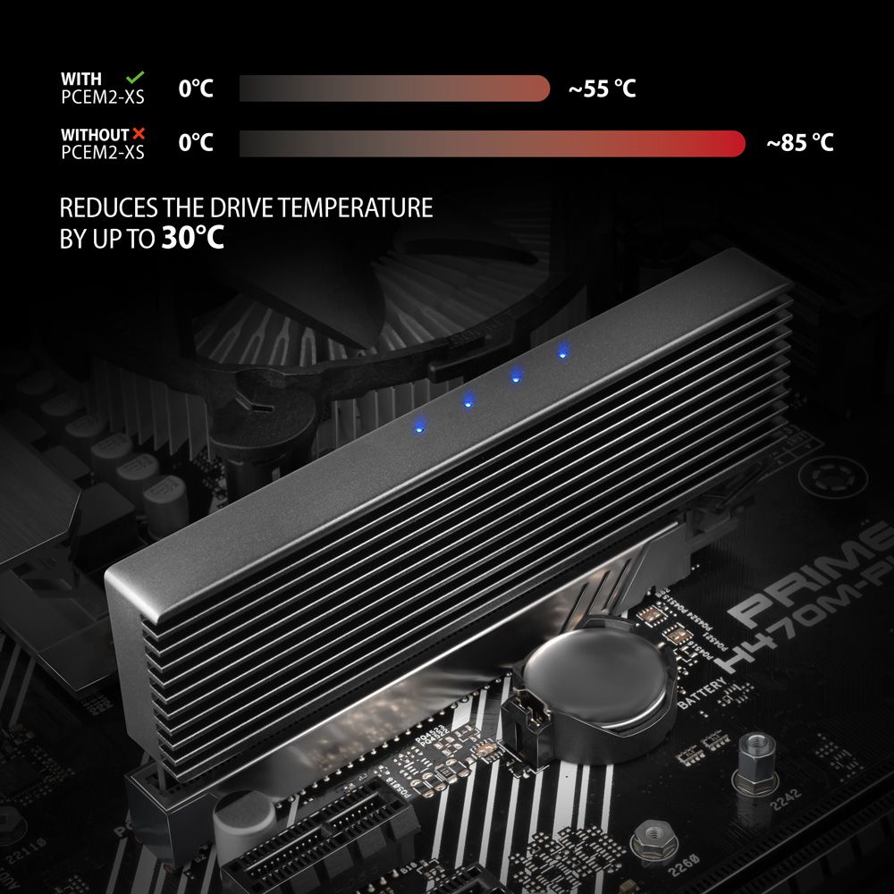 PCEM2-XS PCIe NVMe M.2 adaptér