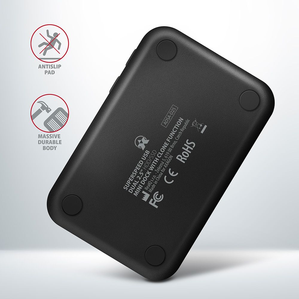 ADSA-D25 SuperSpeed USB DUAL 2.5" SSD/HDD MINI dock