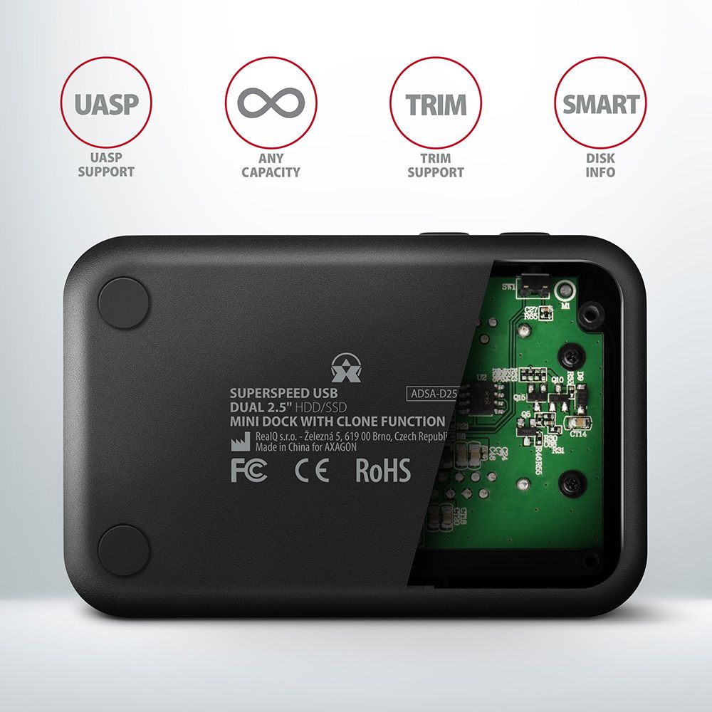 ADSA-D25 SuperSpeed USB DUAL 2.5" SSD/HDD MINI dock