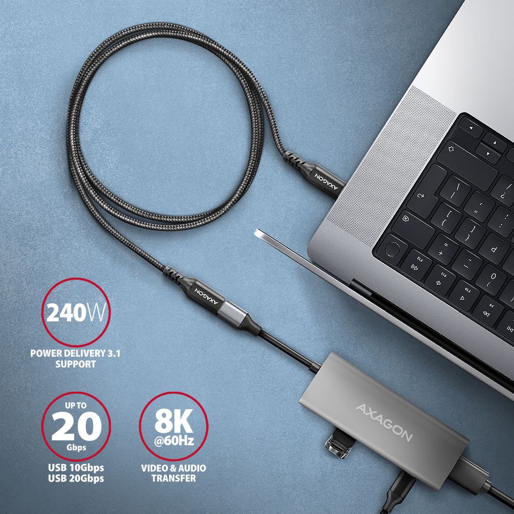 BUCM32-CF10AB SPEED+ USB-C <> USB 20Gbps prodlužovací kabel 1 m