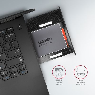 RSS-CD12 ODD – 2.5" SATA SSD/HDD caddy, 12.7 mm