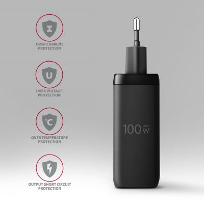 ACU-DPQ100 PD3.0 & QC4+ THREE OUTPUTS Wall Charger 100W