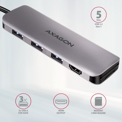 HMC-HCR3A SuperSpeed USB-C COMBO 5in1 hub