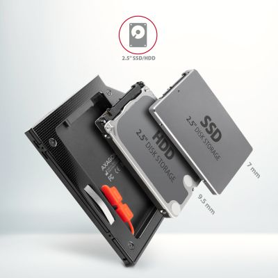 RSS-CD09 ODD – 2.5" SATA SSD/HDD caddy, 9.5 mm