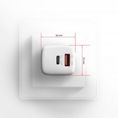 ACU-PQ20W PD3.0 & QC4+ 2xOUTPUTS wall charger 20W