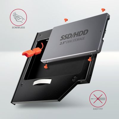 RSS-CD09 ODD – 2.5" SATA SSD/HDD caddy, 9.5 mm