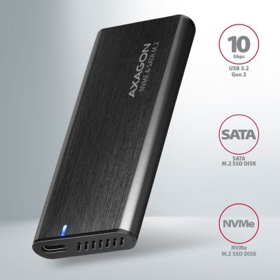 EEM2-SB2 SuperSpeed+ USB-C - M.2 NVMe & SATA SSD RAW box