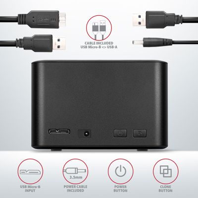ADSA-D25 SuperSpeed USB DUAL 2.5" SSD/HDD MINI dock