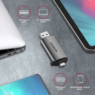 CRE-SAC SuperSpeed USB-C+USB-A card reader