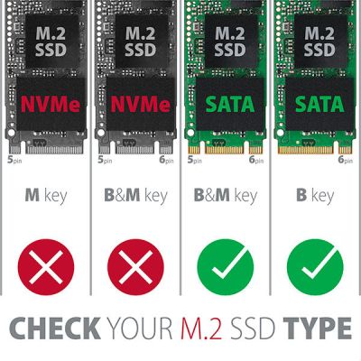 EEM2-U3C USB-C 3.2 Gen 1 - SATA M.2 box