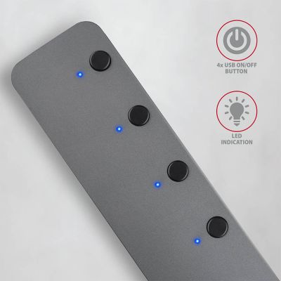 HUE-MSA SuperSpeed USB-A SWITCH hub w. CHARGING function