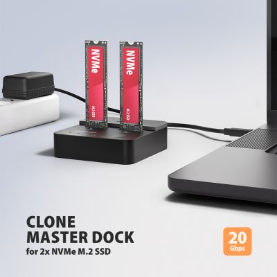 ADSA-M2C22L USB 20Gbps dokovací stanice pro 2× NVMe SSD