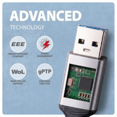 ADE-AM15 USB-A Gigabit Ethernet adaptér s integrovaným síťovým CAT6 kabelem RJ-45 (1,5 m)