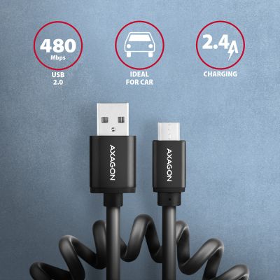 BUMM-AM10TB TWISTER Micro USB <> USB-A kabel 0.6 m