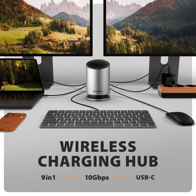 HMC-WL9 USB-C 10 Gbps Wireless Charging 9in1 hub