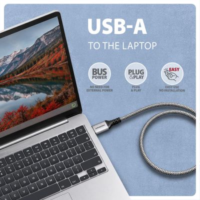 ADE-AM20 USB-A Gigabit Ethernet adaptér s integrovaným síťovým CAT6 kabelem RJ-45 (2 m)