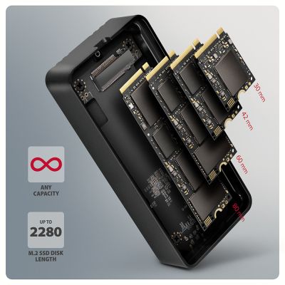 EEM2-40G USB-C 40Gbps external enclosure for M.2 NVMe SSD