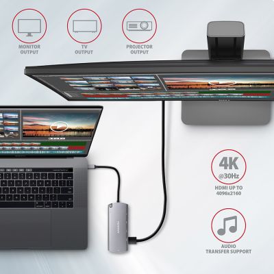 HMC-6M2 SuperSpeed USB-C COMBO 6in1 hub