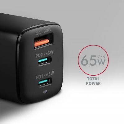 ACU-DPQ65 PD3.0 & QC4+ 3xOUTPUTS wall charger 65W