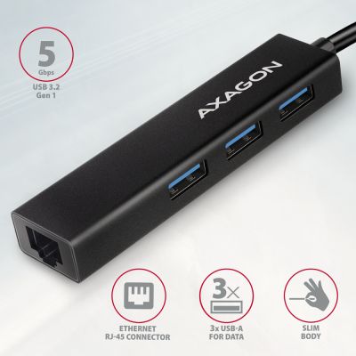 HMC-GL3A SuperSpeed USB-C hub + gigabit LAN