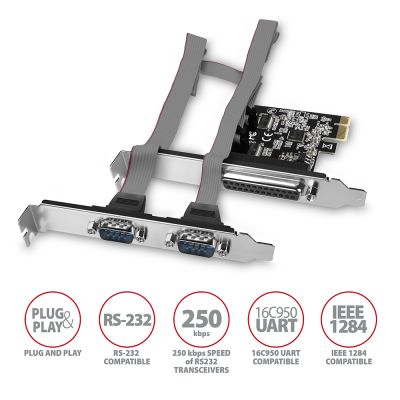 PCEA-PSN PCIe vezérlő 1x párhuzamos + 2x soros