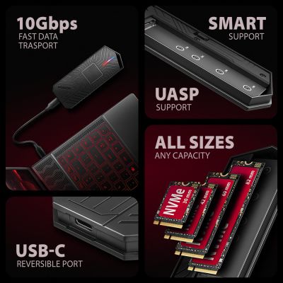 EEM2-GAM USB-C 10Gbps - M.2 NVMe & SATA SSD GAME M.2 box